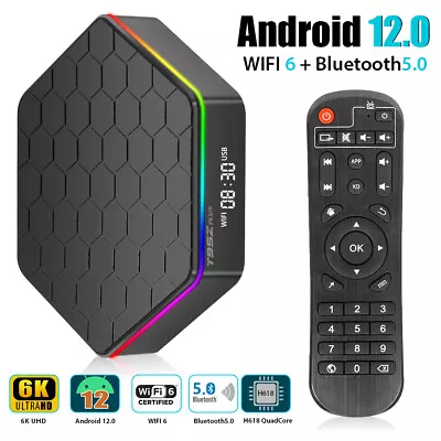 T95Z Plus Smart Android 12.0 TV Box Quad Core 6K WIFI 6 HD Media Stream Player • $32