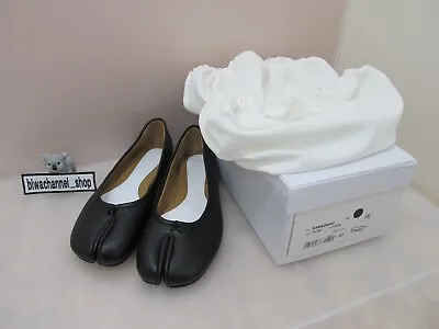 Maison Margiela  TABI Ballet Pumps Flats Shoes Black Size 37  New With Box • $498.49