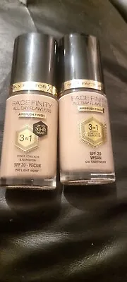 DUO Max Factor Facefinity All Day Flawless Foundation SPF20 30ml LIGHT IVORY  • £17