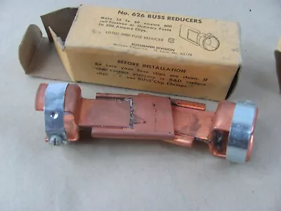 1 Pair ~ Buss 626 Fuse Reducer ~ 200 To 60 Amps.  600 Volts ~ New Old Stock • $49.99