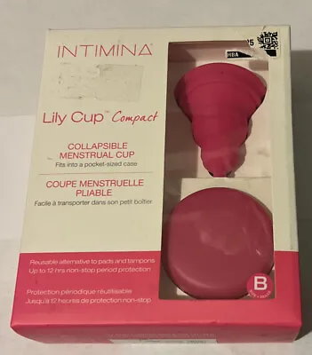 INTIMINA 12 Hr Lily Cup Compact Collapsible Menstrual Cup Reusable (B Size) NEW • $13.33