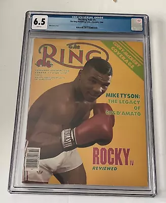 The Ring Boxing Magazine February 1986 Mike Tyson Rc Cover Cgc 6.5 Only 4 Higher • $399.99