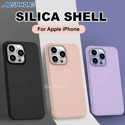 For IPhone 11 12 13 14 Pro Max Plus XR Gel Case Shockproof Liquid Silicone Cover • $4.95