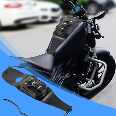 Motorcycle Black Gas Tank Cover Pouch Bag Leather For Harley Sportster XL 1200 • $28.99