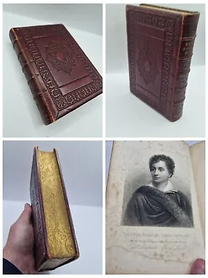  Poetical Works By George Lord Byron  Cunningham Illustrated Full Morocco C1850 • £175