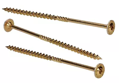 £1.58 • Buy Long WAFER HEAD TORX SCREWS Self Tapping Wood Chipboard 5 - 8mm Yellow 80-400 Mm