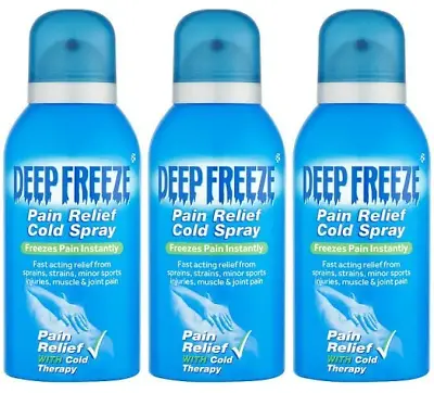 £12.46 • Buy 3 X Deep Freeze Pain Relief Cold Spray 150ml