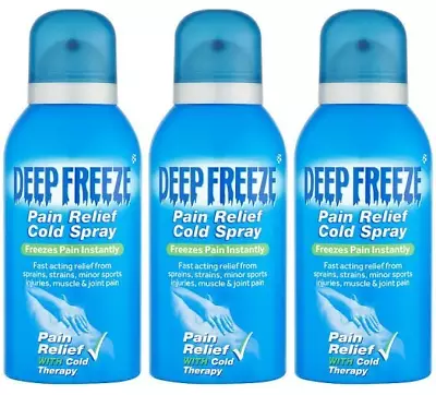 £12.46 • Buy 3 X Deep Freeze Pain Relief Cold Spray 150ml