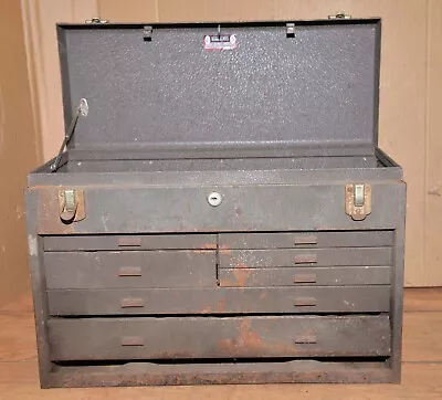 Kennedy 7 Drawer Machinist Tool Box No 520 Collectible Machine Jewelery Chest • $69.99