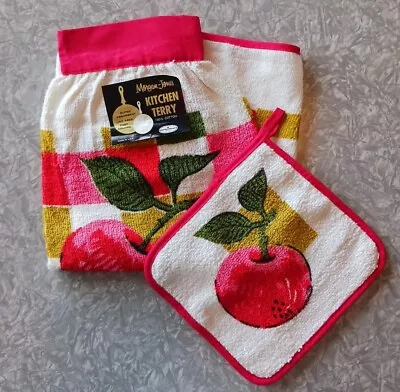 Vintage~ Terrycloth Apron & Potholder W/original Label • $9.99