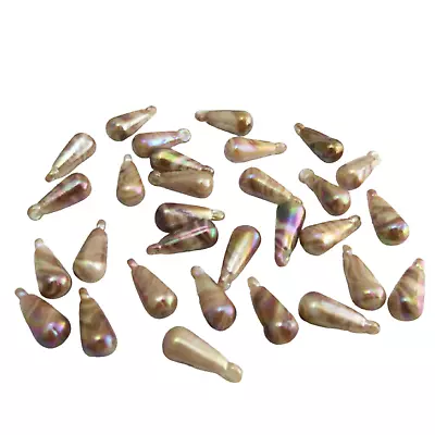 20pcs 14mm Ab Brown Multi Drop-shaped Acrylic Pendant Beads For Jewellery Making • £2.99