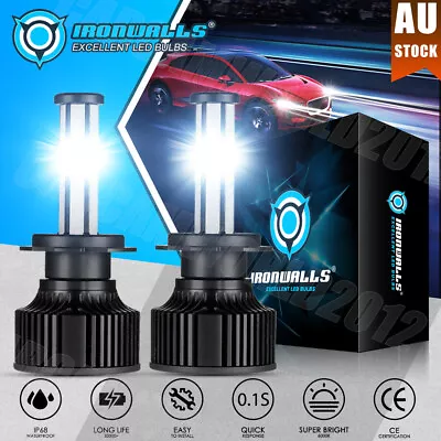 6-Sides H7 LED Headlight Bulbs Low Beam Globes For Holden Commodore VE 2006-2013 • $35.99