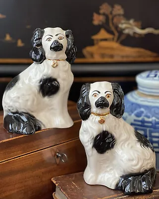 Sumptuous PAIR Rare English Staffordshire Beswick Royal Spaniel Mantle Dogs 5.5” • £333.94
