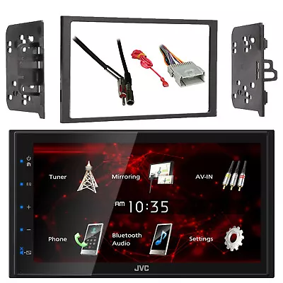 JVC 2DIN Bluetooth USB Car Radio Antenna Adapter Harness 98-Up GM Install Kit • $250.49