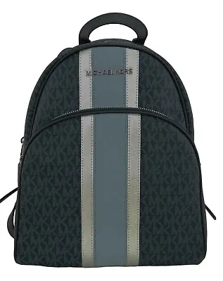 £179.99 • Buy Michael Kors Backpack Admiral Navy Blue PVC Logo Pattern Abbey Bag RRP £360