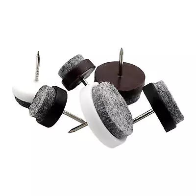 40Pcs Nail In Furniture Glides 14-28mm Felt Chair Feet Pads For Hardwood Floors • $8.07