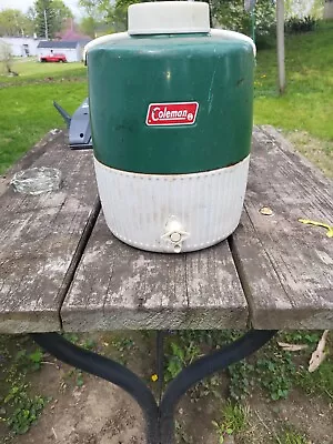 Vintage Coleman 2 Gallon Water Jug Cooler Green • $17.99