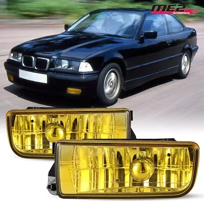 For 92-98 BMW 3 Series E36 M3 Fog Lights Bumper Lamps Replacement Yellow Lens • $38.99