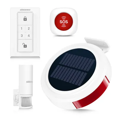 Outdoor Solar Alarm System With SOS Buttom PIR Panic Motion Sensor AUTO GSM SMS • $68.90