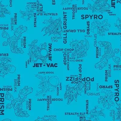 Skylanders By Activision-Outlines Topaz Cotton Fabric Sold BTY(FREE SHIPPING) • $13.95