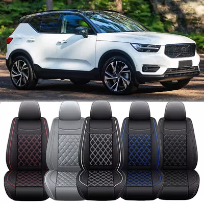 Luxury PU Leather Front +Rear Seat Cover 2/5-Seat Cushion For Volvo XC40 60 XC70 • $149.11