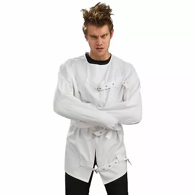 Insane Asylum Straitjacket Costume Adult Mental Patient Crazy Halloween • $46.95