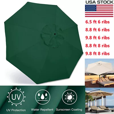 Patio Umbrella Market Table Outdoor Umbrella Replacement Canopy Cover 6.5-9.8FT • $31.99