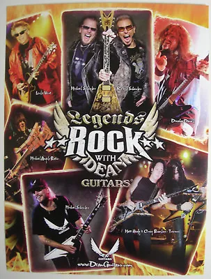 Legends Rock With Dean Guitars Poster Leslie West Schenker Dimebag Darrell  • $9.95