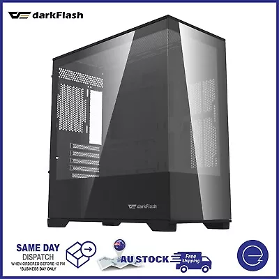 DarkFlash Computer PC Case Micro-ATX Gaming Tower Without Fan (DK415P) • $99