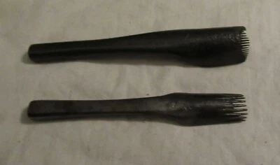 2 Old Leatherworking Tools Punches Pricking Iron Old Tools Poor Condition • £0.99