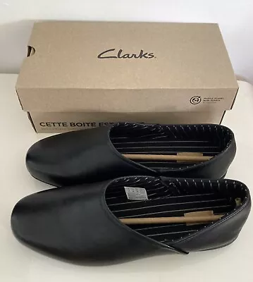 Clarks Harston Elite Slip On House Slippers/Shoes Size UK 12G Black. New In Box • £40