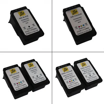 PG545 PG545XL CL546 CL546XL Refilled Ink Cartridges For Canon PIXMA TS3150 • £50.95