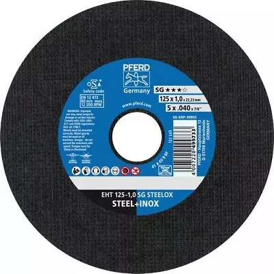 $23.50 • Buy PFERD 125mm X 1.0mm Inox Ultra Thin Cutting Wheel 5 Inch Ultra Thin Cutting Disc