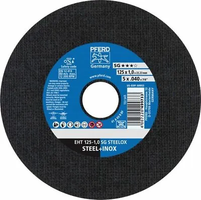 PFERD 125mm X 1.0mm Inox Ultra Thin Cutting Wheel 5 Inch Ultra Thin Cutting Disc • $22.32