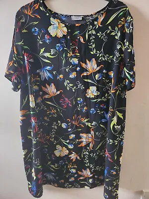 Matalan Papaya Curve Black Mix Tunic Dress Size 26 • £8.99