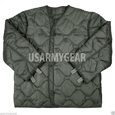 US Army Military M65 Field Jacket GI Quilted OD Green Coat Liner M-65 M L XL XXL • $47.11