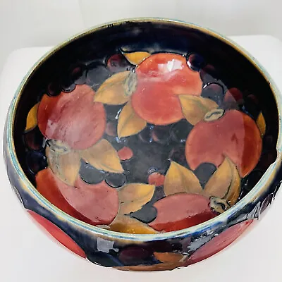 £151.20 • Buy Moorcroft William Pomegranate Pattern Signed Dated Footed Bowl 8” Damaged 1930’s