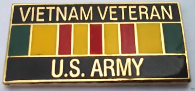 VIETNAM VETERAN (1-1/8 ) US ARMY Military Hat Pin 15627 HO • $9.88