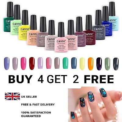 Gel Nail Polish CANNI UV LED Polish Nail Varnish Gel Acrylic BUY 4 GET 2 FREE (6 • £3.96