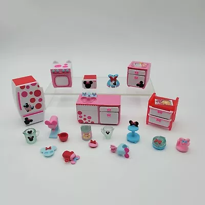 Shopkins Happy Places Minnie Mouse Cupcake Kitchen Waffle Kitchen Incomplete Lot • $25