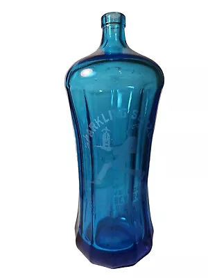 Vintage Cobalt Blue Seltzer Bottle Cleveland Heights Ohio -  4 Digit Phone • $79.99