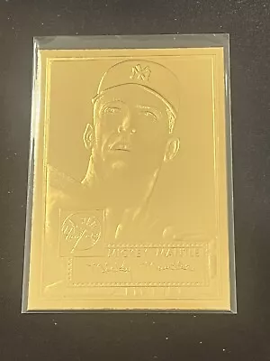 Mickey Mantle 22kt Gold Plated 1996 Topps Rookie Reprint #311 (NM) • $9