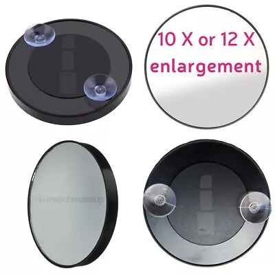 10x Or 12x Magnifying Make Up Eyebrow Mirror With Suction Cups Travel • £2.59