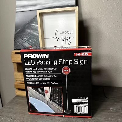 $22.99 • Buy ProWin LED Adjustable Weighted Parking Stop Sign 53” Tall New In Box 260-9395