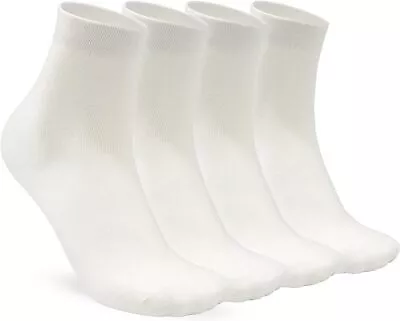 BAMSOFT Men Mid Crew Socks Original Bamboo Soft Thin Quarter Sock 4 Pairs • $38.79