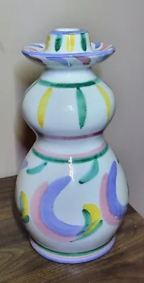 Vietri Italy 1986 Art Pottery Colore Candlestick Holder 7 3/4  • $20