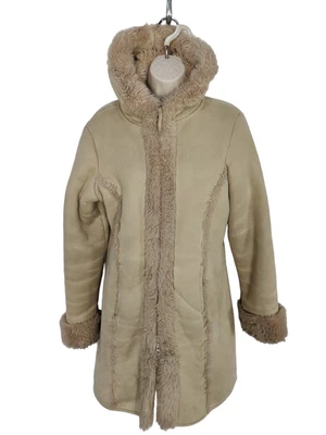 £18.49 • Buy Womens Peter Storm Size Uk 12 Beige Faux Sheepskin Fur Zip Up Hooded Jacket Coat