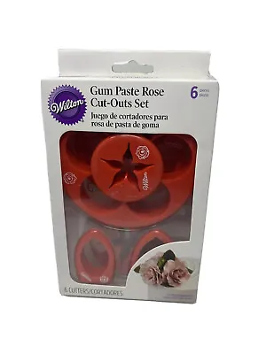 Wilton Gum Paste Rose Cut-Outs Set 6 Pieces NEW • $12.98