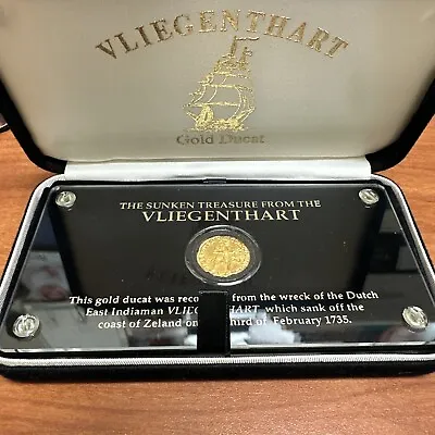 RARE 1729 Netherlands Vliegenthart Shipwreck Gold Ducat With COA & Box • $1450