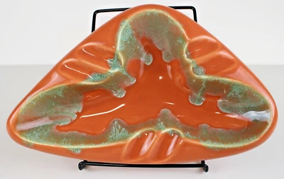 $32.81 • Buy Vintage California Pottery MCM 3420 USA Boomerang Atomic Ashtray EUC